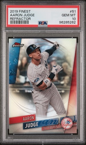 2019 Topps Finest Aaron Judge Purple Refractor #51 PSA 10 Yankees