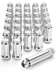 OMT M14X1.5 Wheel Lug Nuts 32 Pack, Chrome Lug Nuts 2 Inches Tall Spline Drive C