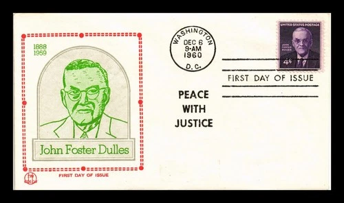 DR JIM STAMPS US COVER JOHN FOSTER DULLES FIRST DAY ISSUE TRI COLOR CACHET