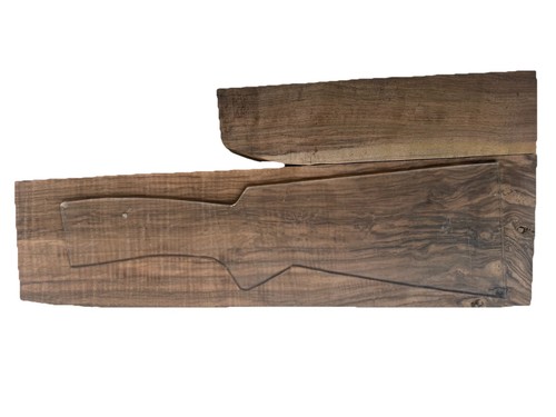 Stock pistola in legno di noce turco grado 1 vuota - set 2 pezzi per pistola fucile - Foto 4 di 12