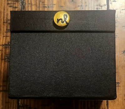 #ad Northern Lights Candles Decorative Box Magnetic Closure Black w Ivory Interior $9.99