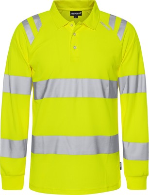 FRISTADS 301260-130 High Vis Green Funktions-Poloshirt Langarm Kl. 3 7864 GPST