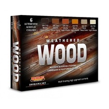 LifeColor Weathered Wood Set - 6 x 22ml Acrylic Paints - LC-CS20