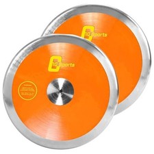 2pcs Throwing Discus - Official Track and Field High Spin, Low 2 x 1kg Orange