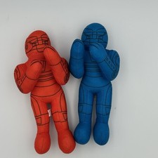 Rockem Sockem Robots Plush Lot Red Blue Figures Toy Factory Smoke Free Home
