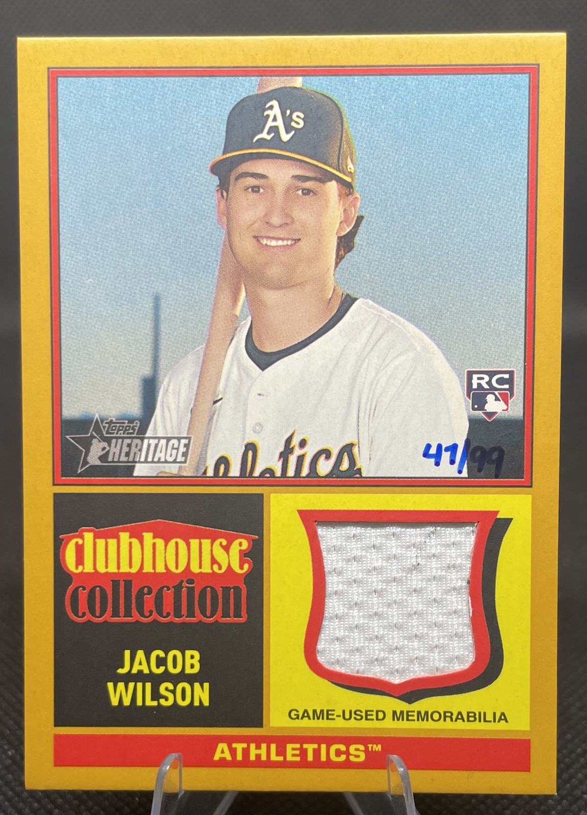 2025 Topps Heritage High Number Clubhouse Collection Jacob Wilson Gold /99
