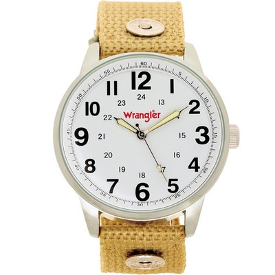 Wrangler Watch White Dial Nylon Strap