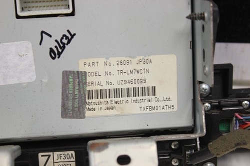2010 NISSAN R35 GTR CBA RADIO NAVIGATION DISPLAY SCREEN HEAD UNIT OE 28091 JF30A - Picture 7 of 11