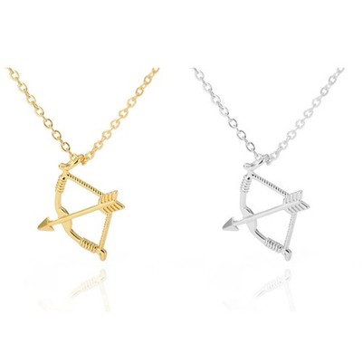 Adjustable Bow and Arrows Necklace Pendant Chokers Gothic Collar Chain