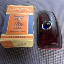 1946 1948 Plymouth Tail Light Lens Red Glass Lynx Eye Blue Dot B473 1154325