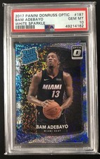 Panini Donruss Optic Bam Adebayo #187 White Sparkle Rated Rookie PSA 10