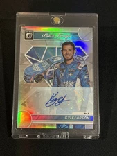 Kyle Larson - 2023 Donruss Optic Silver Race Kings Auto Door Number 5/49