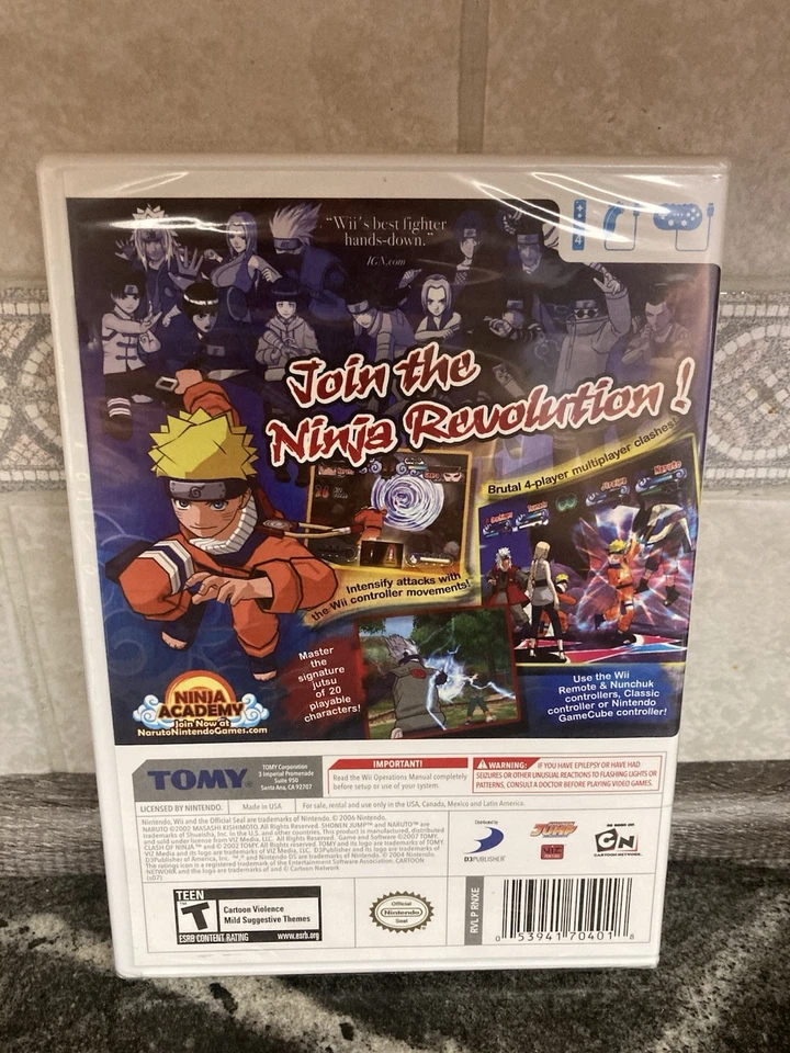 Naruto: Clash of Ninja Revolution (Wii, 2006) NEW Sealed  - Image 2 of 2