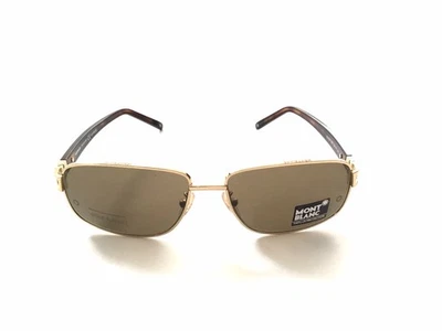 Gafas de sol Mont Blanc MB 212S doradas G17 talla 58 mm marco nuevas auténticas - Imagen 1 de 4