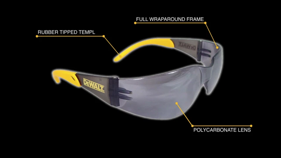 Dewalt DPG54-2C Protector Humo/Transparente Alto Rendimiento Gafas de Seguridad Paquete de 2 Foto 3 de 4