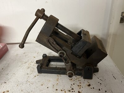 Vintage Stanley Drill Press Vise Model C-606 With Tilting Stand Tilt 3993A  USED