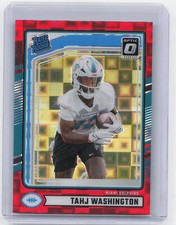 2024 Panini Donruss #346 Tahj Washington Optic Preview Red Pandora