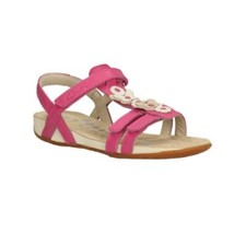 Image of BNWB CLARKS ALL LEATHER PINK GIRLS SANDALS UK 10.5 - EUR 28.5