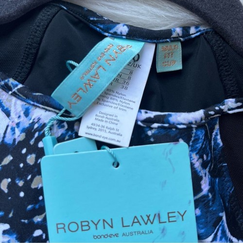 Robyn Lawley Broken Wings Multifit Rash Vest Crop Top Size 8 NWT - Picture 7 of 10