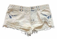 Vintage juniors jean shorts SIZE 28 distressed short shorts Bleached