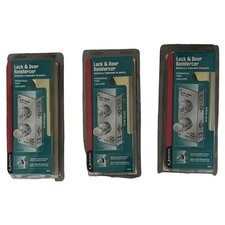 Ultra Security Lock And Door Reinforcer. 1-3/4"door Thickness, 10-7/8" H 3 Pack
