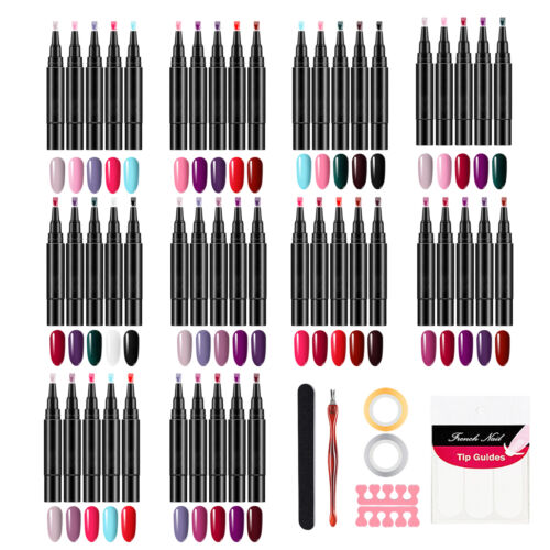 Nail Gel Pen Set 3 In 1 UV Nail Polish Pen For Home And Professional Manicures