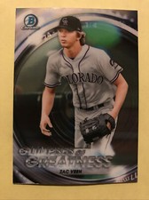 2020 Bowman Chrome Glimpses Of Greatness ZAC VEEN RC Colorado ROCKIES #GOG-ZV