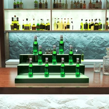 Acrylic Lighted Bar Stage Display Expandable Glowing Liquor Bottle Shelf LED US