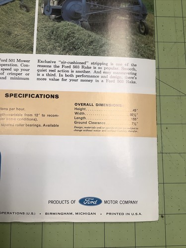 Ford 520 Heuballenpresse �� Broschüre �� INVP0832 - Bild 8 von 8