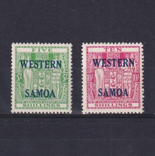 SAMOA 1935, SG# 232-233, part set, overprint, signed, MH - Afbeelding 1 van 2