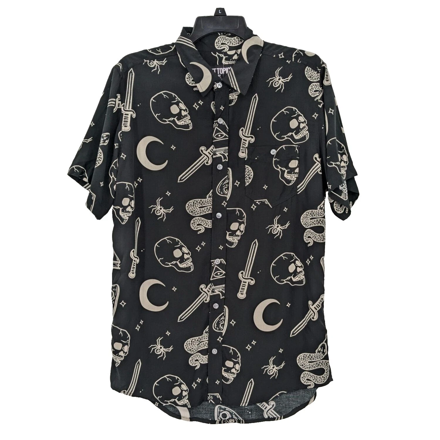 Hot Topic Short Sleeve Casual Button-Down Shirts for Men
