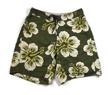 Patagonia Wavefarer II Board Shorts Green Floral Mens 34 Wild Hibiscus in Algae