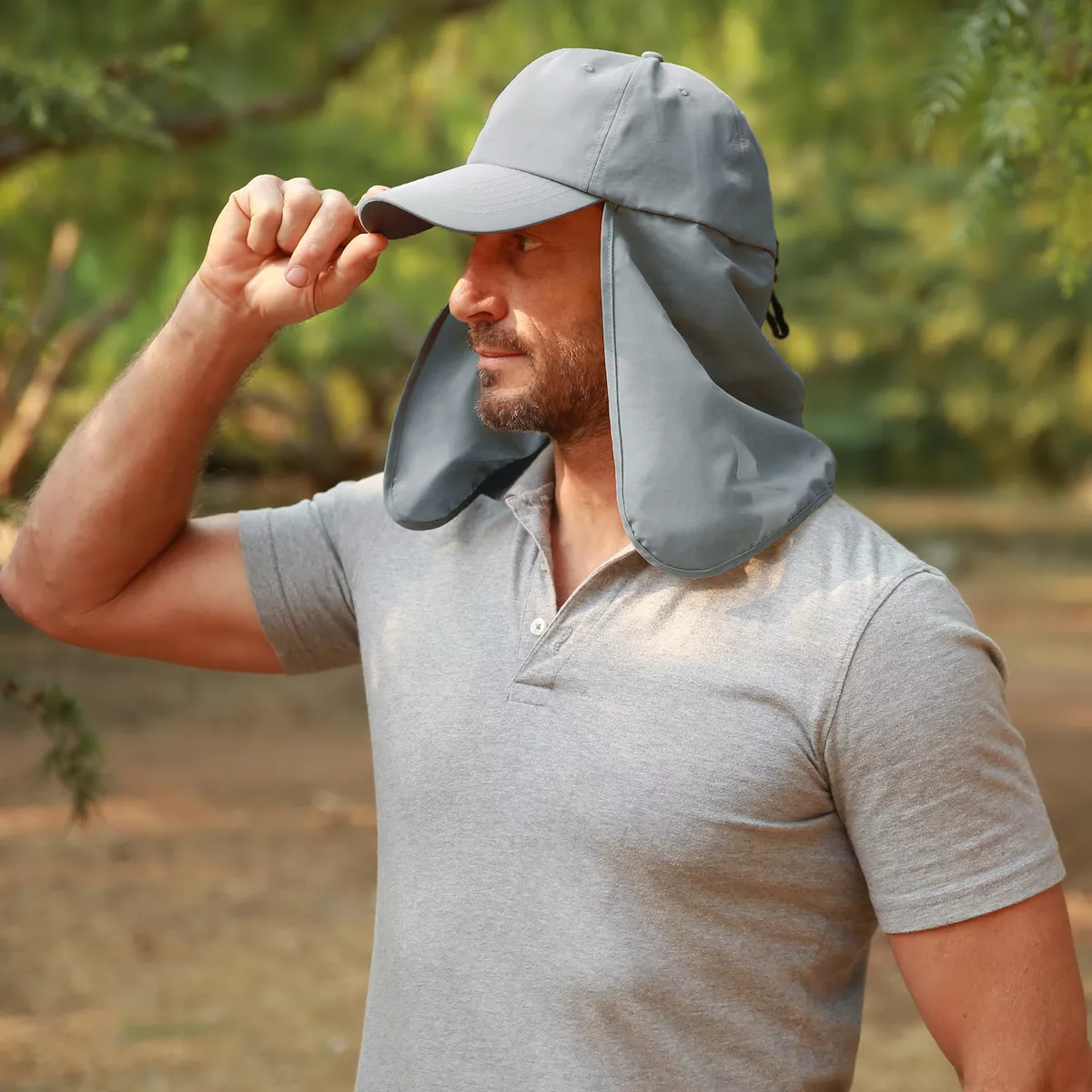 Fishing Hat With Neck Flap For Men Upf 50+ Sun Protection Hiking