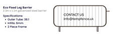 Eco crowd pedestrian barrier Galv.