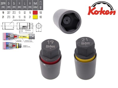 Ko-ken Radmuttern-Adapter-Steckschlüssel für kurze Radmuttern