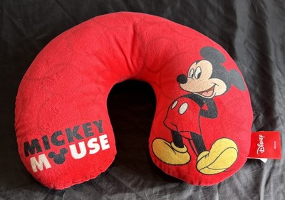 Disney Mickey Mouse Red Neck Pillow  Travel Accessory 11  X 13 