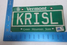 Vermont License Plate VT 1989 89 Vanity Chris Christopher Kristopher KRISL #2