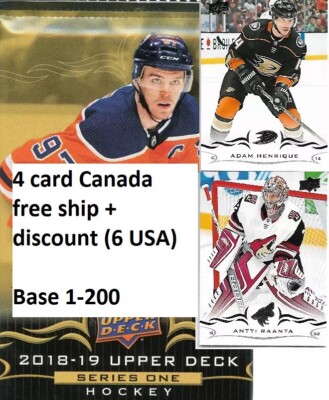 2018-19 18-19 Upper Deck Series 1 Hockey Base 1-200 U PICK FINISH YOUR Team SET