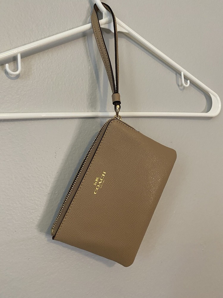 Coach Wristlet, cream/beige/pink