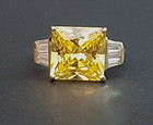 Stunning 1960s 9ct Gold Lemon Yellow Topaz Cocktail Statement Ring O/7½ 4.9g