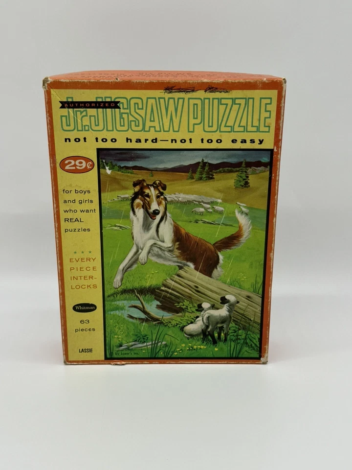 Rompecabezas Whitman Lassie Jr No. 302 USA COMPLETO ~ Gran Forma Foto 2 de 4