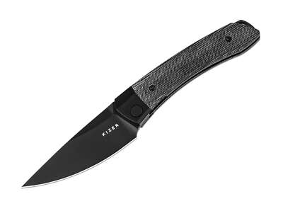Kizer Mini Momo 154CM Aluminum & Micarta All Black Taschenmesser Schwarz V3663C2