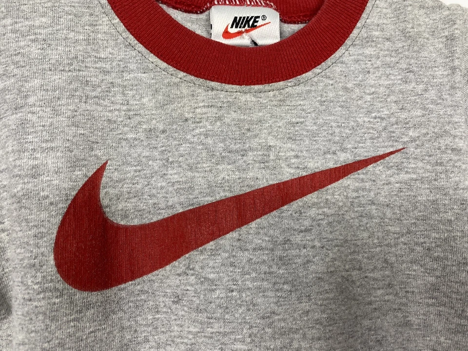 Винтажный 90-х Nike Swoosh цельный комбинезон джемпер кольцо 18 месяцев логотип белый ярлык  - Изображение 3 из 4