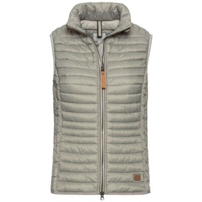 Camel active women's quilted vest regular fit green 9E50 360460 36 sage green