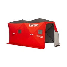 Eskimo QuickFish 6HD, Pop-Up Portable Ice Shelter, Red/Black, 6-Person
