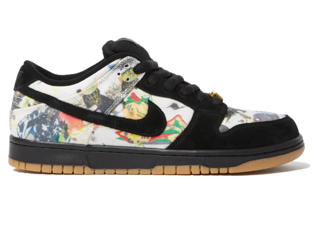Nike SB Dunk High Low Taille 10,5 Supreme Rammellzee EN MAIN 100 % authentique !