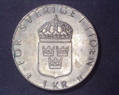 Sweden 1982 - 1 Krona Copper-Nickel Coin - King Carl XVI Gustaf | eBay