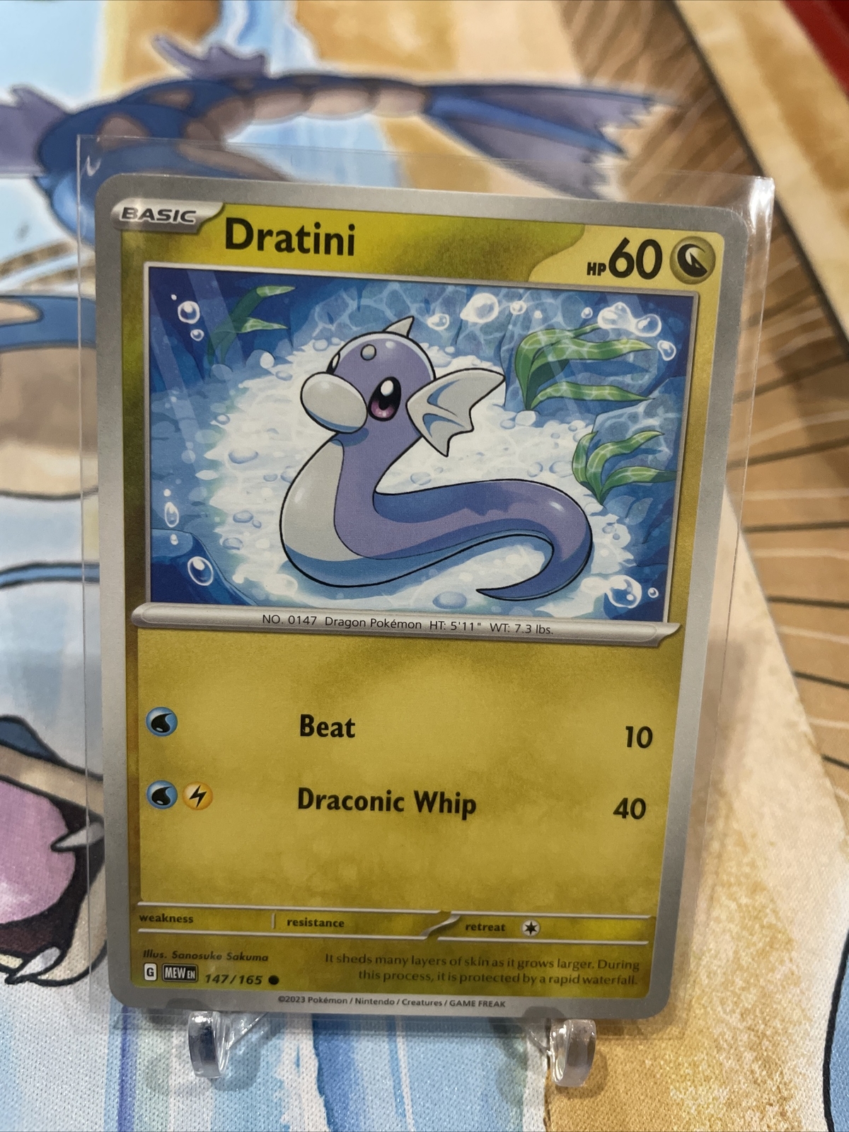 Dratini 147/165 English 151 Regular Common Pokemon Card 