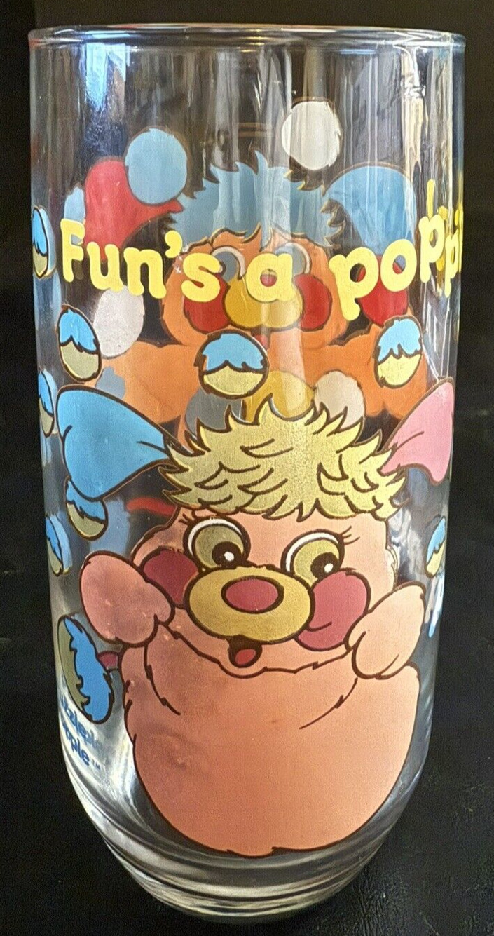 Vintage 1986 Pizza Hut Popples 'Fun's A Popping" Drinking Glass, 12 oz