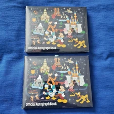 Disney Resort Mickey And Friends Two Parks Official Autograph Book Lot of 2